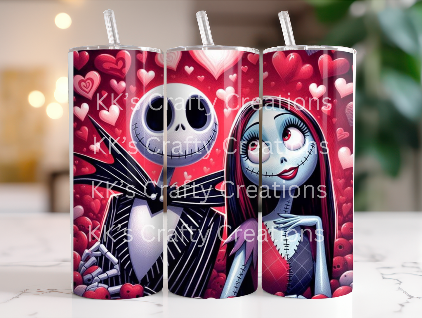 Jack & Sally Valentines Tumbler