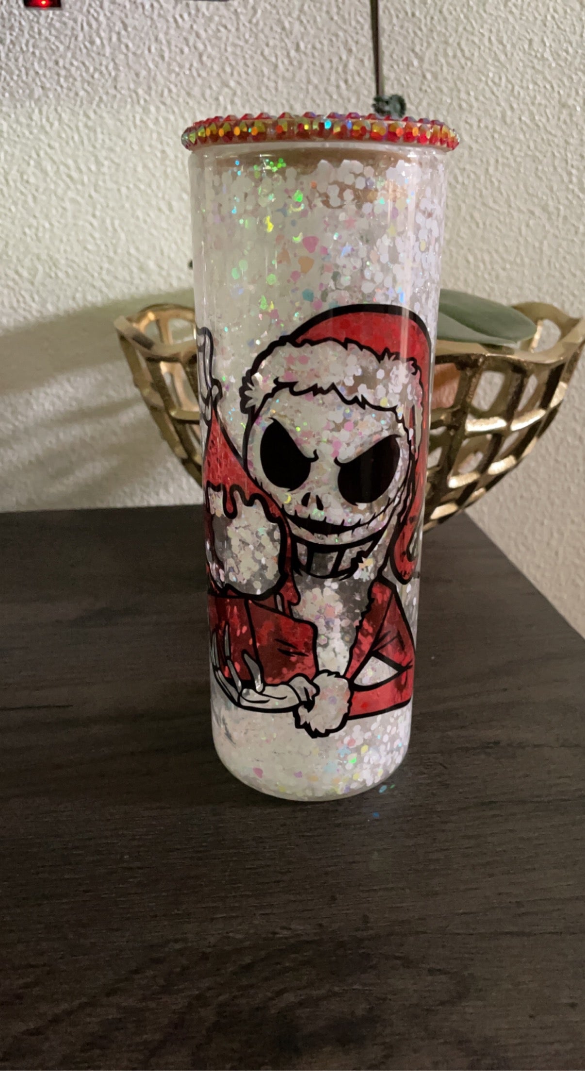 Nightmare Xmas Snow Globe Glass Can