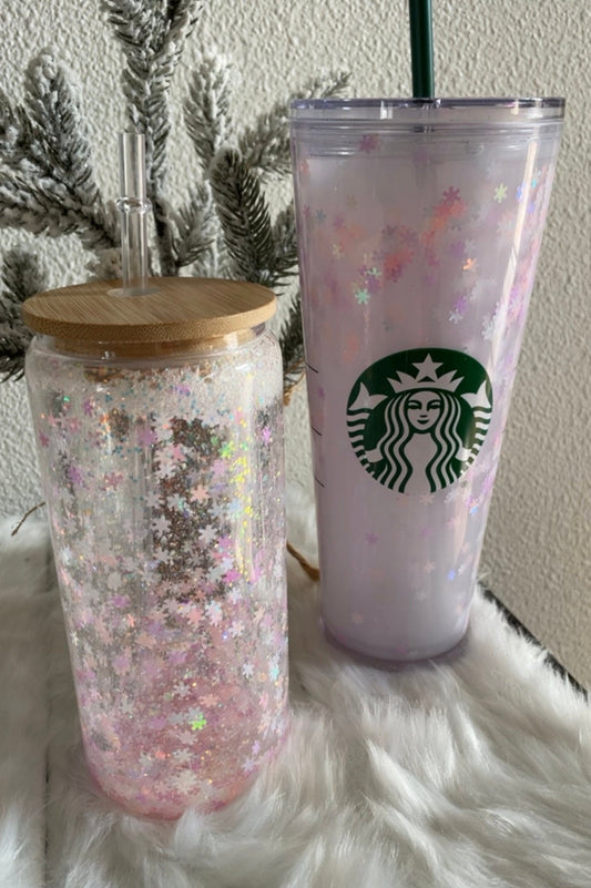 Snowflake Snow Globe Tumblers