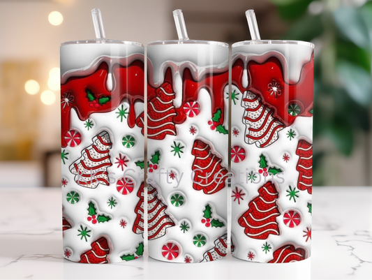 Cake Christmas Tree 3D Tumbler